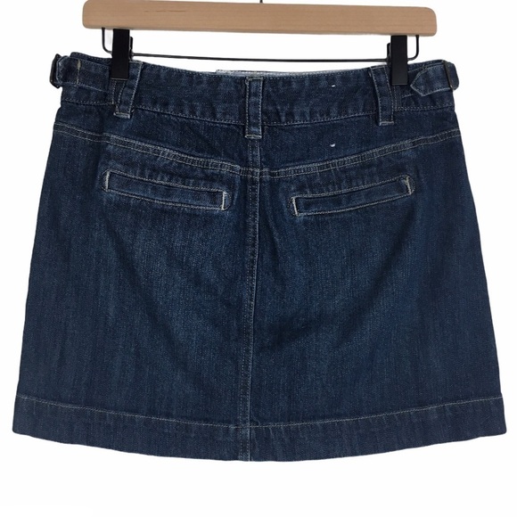 GAP Jeans Mini Skirt Denim Dark Wash Stretch Mean Girls 90s Y2K Style Size 2 - Picture 2 of 9